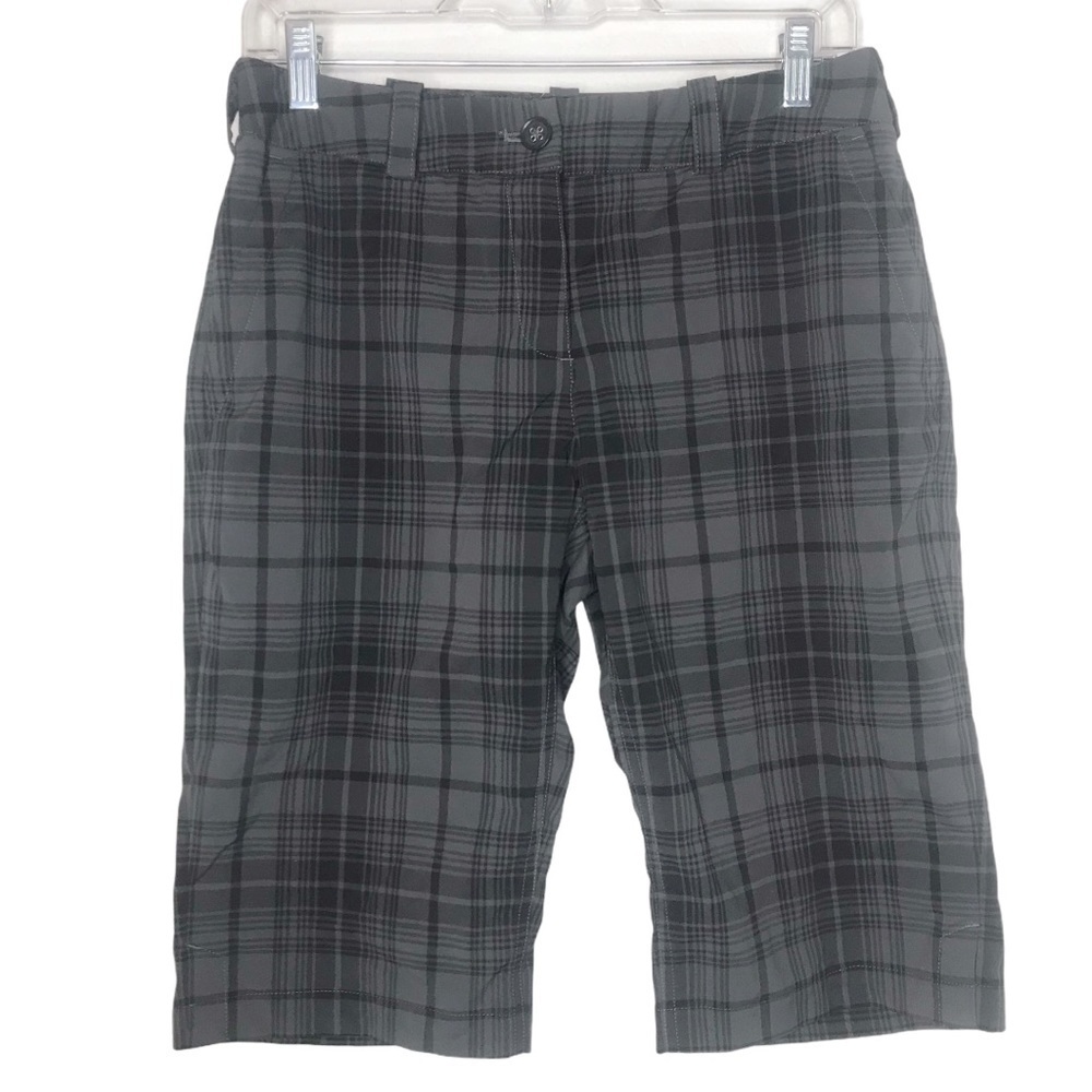 Nike Golf tour performance gray plaid shorts sz 6